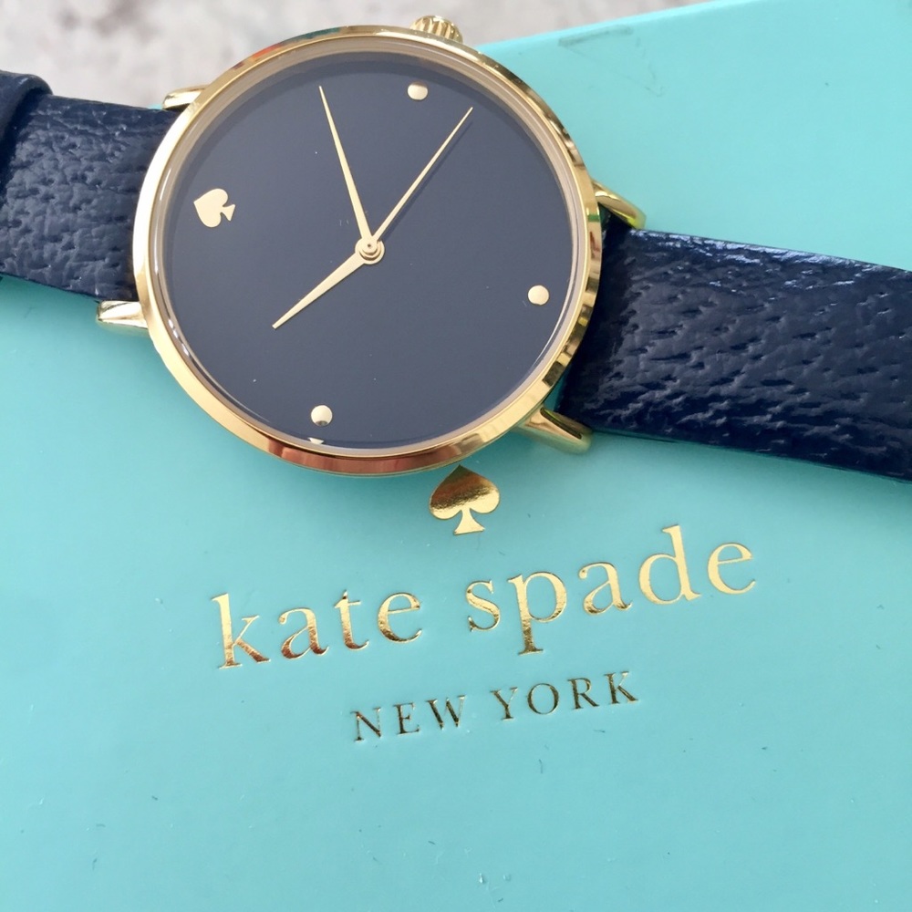 Kate Spade baby blue and gold watch